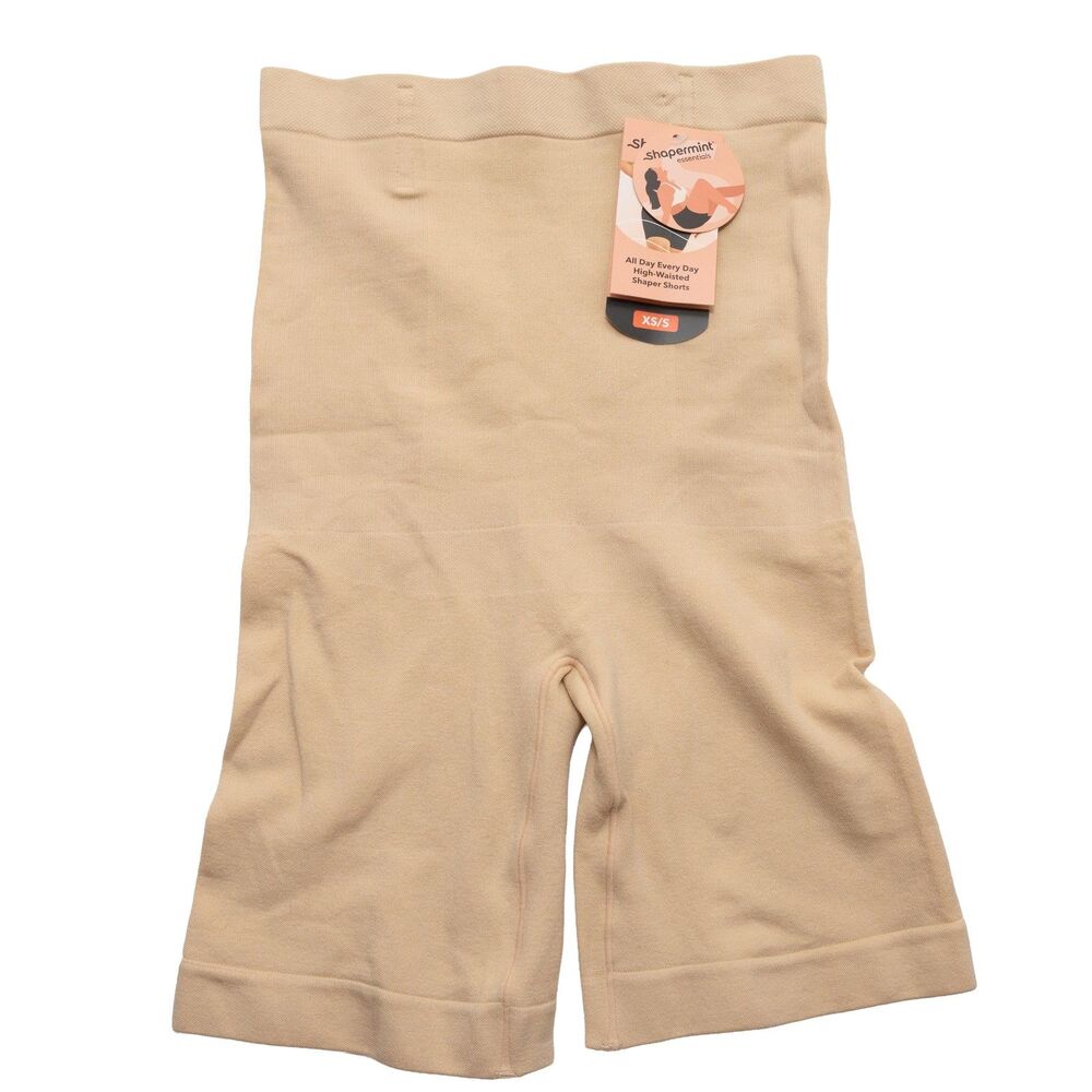 Shapermint XS S Essentials All Day Every Day‎ High-Waisted Shaper Shorts Nude